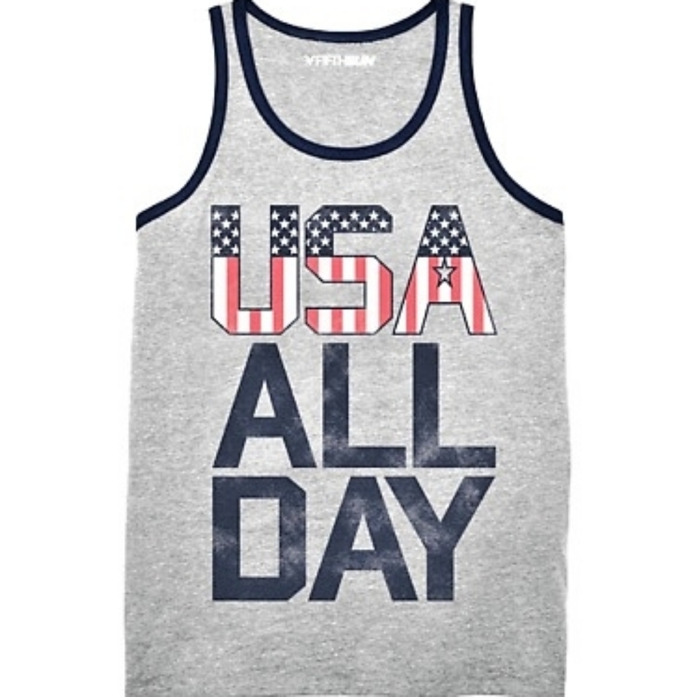 FIFTH SUN USA All Day Patriotic Muscle Tank S Men